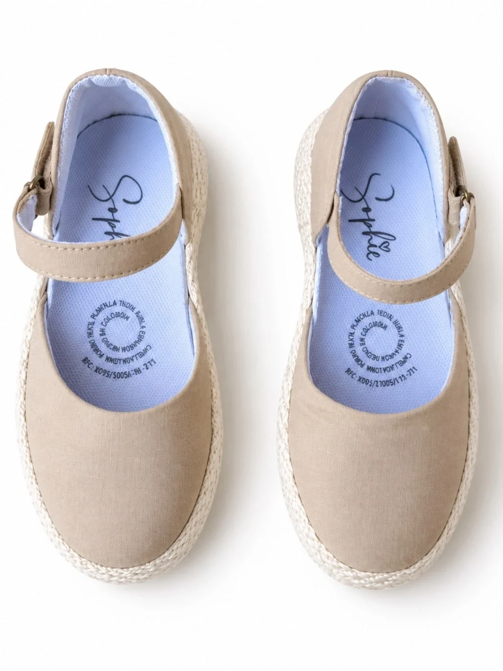Sophie Girls Platform Mary Jane Shoes – Tan & Cream – Size 29